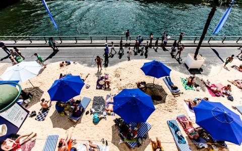 Soak Up the Sun or Play a Game on a Paris Beach This Summer
